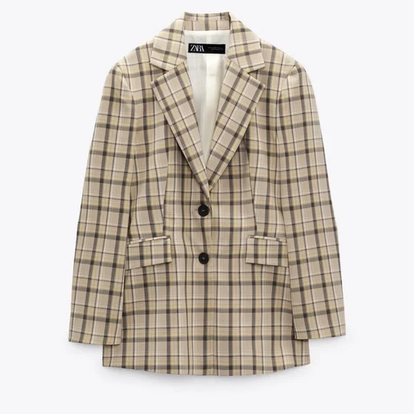 ZARA FITTED PLAID BLAZER #Cybermondaysale - Picture 12 of 14